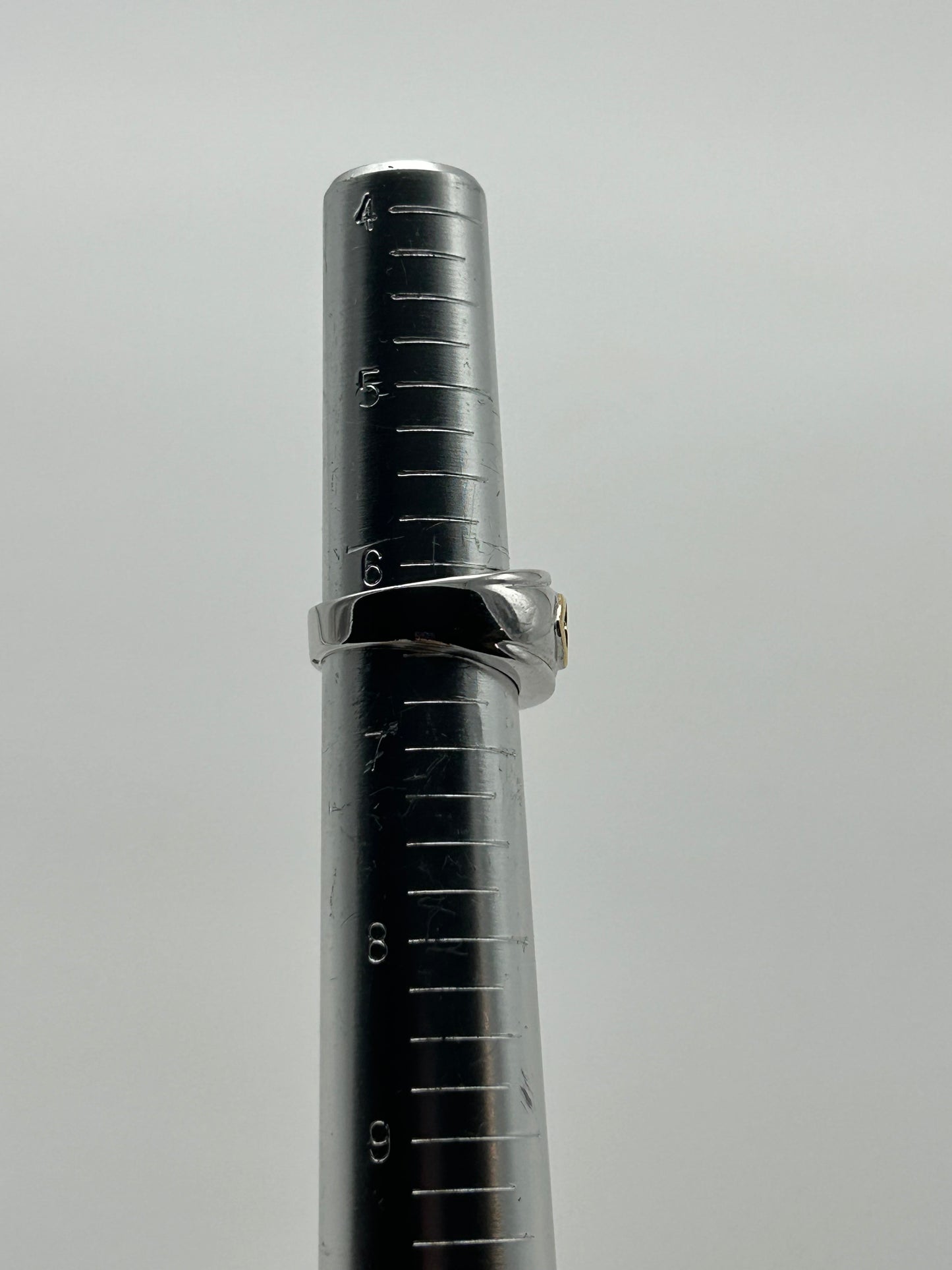 14KT Gold Plated Silvertone Chunky Hearts Ring