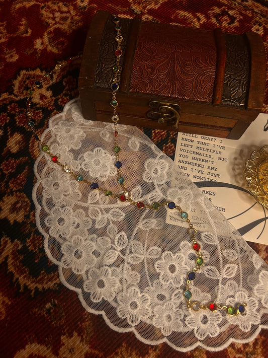 Stained Glass Lariat Necklace