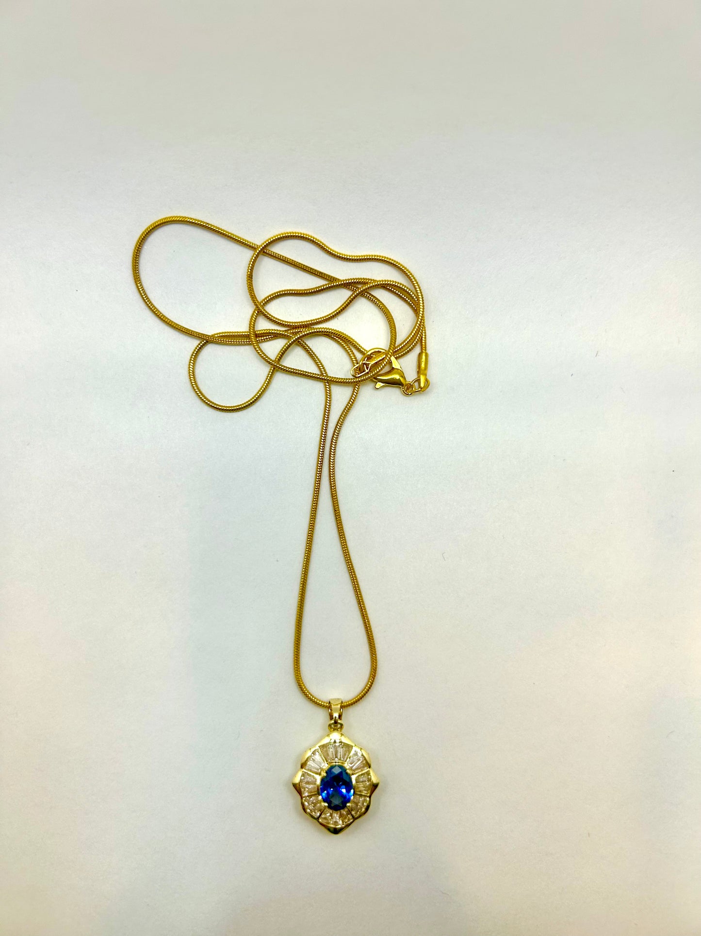 Blue Light Gem Necklace